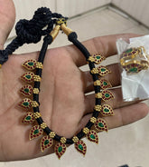 Black Dori Small Mango Kundan Neckles - BD0024